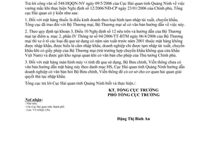 Công văn 2381/TCHQ-GSQL vướng mắc khi thực hiện NĐ 12/2006/NĐ-CP