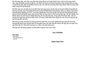 Công văn 623/LN-SDR hướng dẫn giao rừng, khoán bảo vệ rừng thí điểm tại Tây Nguyên