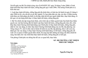 Công văn 3013/VPCP-KTTH triển khai thực hiện Luật thực hành tiết kiệm, chống lãng phí