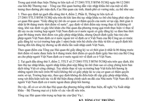 Công văn 2468/TCHQ-GSQL nhập khẩu xe ôtô đối tượng theo đường phi mậu dịch