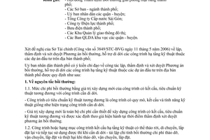 Công văn 3708/UBND-ĐT lập, thẩm định và xét duyệt bồi thường, hỗ trợ di dời các công trình hạ tầng kỹ thuật thuộc các dự án đầu tư trên địa bàn TPHCM