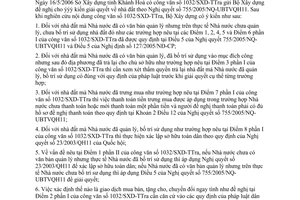 Công văn 07/BXD-QLN Trả lời công văn 1032/SXD-TTra Sở Xây dựng tỉnh Khánh Hoà.