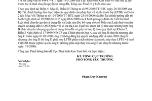 Công văn 2103/TCT-TS thu lệ phí trước bạ và thuế chuyển quyền sử dụng đất