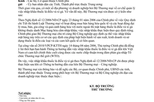 Công văn 3743/TM-XNK nhập khẩu thuốc lá điếu và xì gà