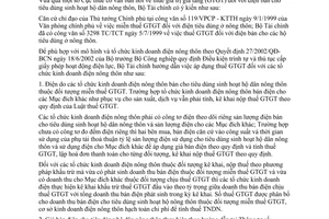 Công văn 7450/BTC-TCT thuế giá trị gia tăng điện bán cho tiêu dùng sinh hoạt