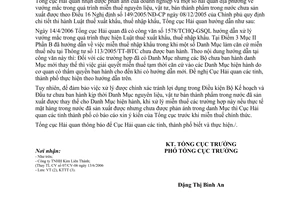 Công văn 2781/TCHQ-KTTT vướng mắc trong quá trình miễn thuế nguyên liệu, vật tư, bán thành phẩm trong nước chưa sản xuất