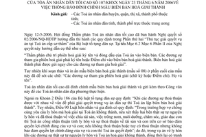 Công văn 107/KHXX thông báo đính chính mẫu biên bản hoà giải thành