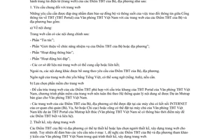 Công văn 35/TBTVN-HCTH hướng dẫn về xây dựng website của Điểm TBT trong Mạng lưới TBT