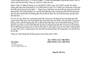 Công văn 2277/TCT-DNNN chính sách tiền thuê đất