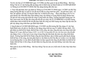 Công văn 1238/BXD-KTTC Hướng dẫn áp dụng một số định mức chi phí tại QĐ 10/2005/QĐ-BXD và TT 04/2005/TT