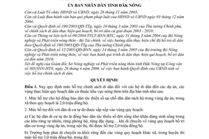 Quyết định 21/2006/QĐ-UBND mức hỗ trợ di dân thực hiện quy hoạch, bố trí