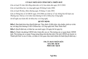 Quyết định 1591/2006/QĐ-UBND Xét tặng Giải thưởng Cố đô về Khoa học công nghệ