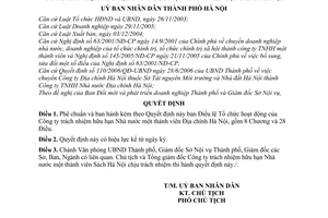 Quyết định 111/2006/QĐ-UBND Điều lệ Tổ chức hoạt động Công ty TNHH nhà nước 1 thành viên Địa chính Hà Nội