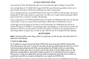 Quyết định 16/2006/QĐ-UBND chức năng quyền hạn tổ chức Sở Tư pháp Tuyên Quang