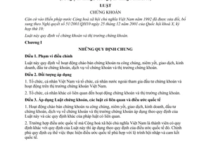 Luật chứng khoán 2006 70/2006/QH11