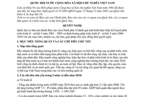 Nghị quyết 56/2006/NQ-QH11 kế hoạch phát triển kinh tế - xã hội năm năm 2006 - 2010