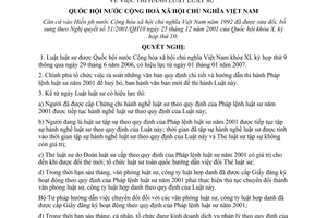 Nghị quyết 65/2006/NQ-QH11 hi hành luật luật sư