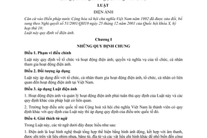 Luật điện ảnh 2006 62/2006/QH11