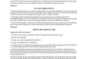 Thông tư 63/2006/TT-BTC hướng dẫn thực hiện chế độ tài chính Quỹ tín dụng nhân dân trung ương