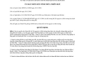 Quyết định 1616/2006/QĐ-UBND ủy quyền cấp giấy chứng nhận quyền sử dụng đất Thừa Thiên Huế