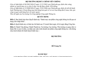 Quyết định 20/2006/QĐ-BBCVT Danh mục sản phẩm CNTT đã qua sử dụng cấm nhập khẩu