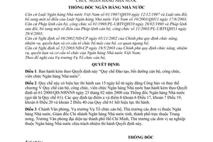 Quyết định 28/2006/QĐ-NHNN Quy chế Đào tạo, bồi dưỡng cán bộ, công chức, viên chức Ngân hàng Nhà nước