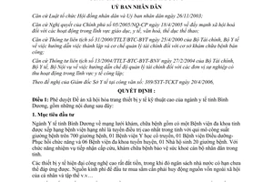 Quyết định 143/2006/QĐ-UBND đề án xã hội hóa trang thiết bị y tế kỹ thuật Bình Dương