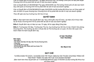 Quyết định 11/2006/QĐ-BKHCN Quy chế tuyển chọn tổ chức, cá nhân chủ trì thực hiện dự án thuộc Chương trình hỗ trợ phát triển tài sản trí tuệ DN