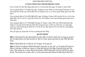 Quyết định 56/2006/QĐ-UBND chế độ chính sách và công tác quản lý