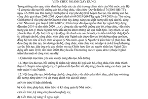 Chỉ thị 09/2006/CT-BXD tăng cường công tác đào tạo bồi dưỡng cán bộ, công chức,viên chức ngành xây dựng