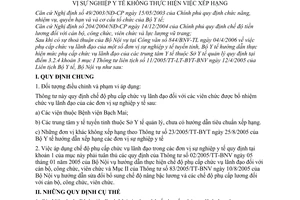 Thông tư 07/2006/TT-BYT hướng dẫn thực hiện chế độ phụ cấp chức vụ lãnh đạo đơn vị sự nghiệp y tế không thực hiện xếp hạng
