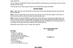 Quyết định 29/2006/QĐ-UBND Quy định Quy trình cấp giấy phép xây dựng