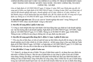 Thông tư 49/2006/TT-BTC quy chế tài chính công ty TNHH một thành viên thuộc sở hữu nhà nước tổ chức chính trị chính trị-xã hội sử đổi 58/2002/TT-BTC