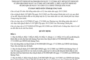 Quyết định 25/2006/QĐ-UBND chính sách ưu đãi khuyến khích đầu tư Quảng Nam