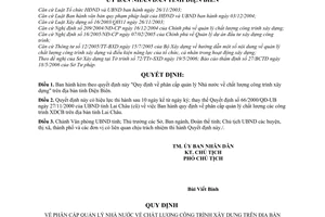 Quyết định 04/2006/QĐ-UBND  Quy định phân cấp quản lý Nhà nước về chất lượng công trình xây dựng trên địa bàn tỉnh Điện Biên