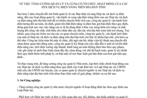 Chỉ thị 10/2006/CT-UBND quản lý củng cố Hợp tác xã dịch vụ điện năng Điện Biên