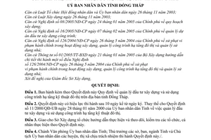 Quyết định 30/2006/QĐ-UBND quản lý đầu tư xây dựng sử dụng công trình hạ tầng kỹ thuật đô thị