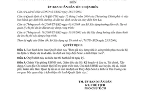 Quyết định 05/2006/QĐ-UBND Đơn giá xây dựng nhà ở công trình phụ
