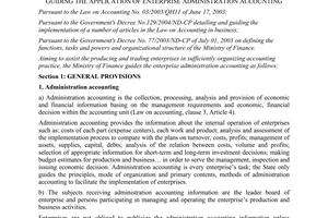 Circular No. 53/2006/TT-BTC guiding the application of enterprise administratio