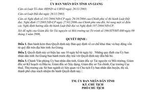 Quyết định 28/2006/QĐ-UBND quy định cơ chế huy động vốn từ quỹ đất An Giang