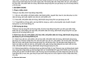 Thông tư 08/2006/TT-BYT hướng dẫn NK vắc xin sinh phẩm y tế hoá chất chế phẩm diệt côn trùng diệt khuẩn lĩnh vực gia dụng y tế trang thiết bị y tế