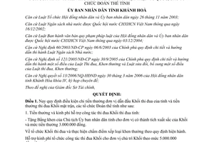 Quyết định 51/2006/QĐ-UBND quy định điều kiện chi tiền thưởng đơn vị