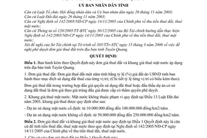 Quyết định 13/2006/QĐ-UBND đơn giá thuê đất khung giá thuê mặt nước