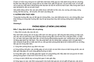 Hướng dẫn 752/TY-DT phòng chống bệnh lở mồm long móng cho gia súc