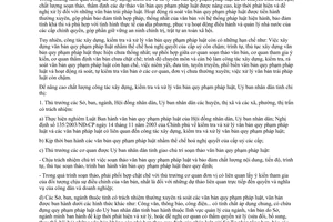 Chỉ thị 06/2006/CT-UBND tăng cường chất lượng xây dựng kiểm tra xử lý văn bản