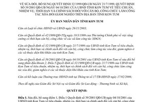 Quyết định 25/2006/QĐ-UBND sửa đổi Quyết định 32/1999/QĐ-UB, 39/2001/QĐ-UB