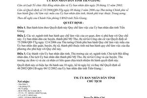 Quyết định 30/2006/QĐ-UBND Quy chế làm việc của Ủy ban nhân dân