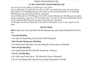 Quyết định 2923/QĐ-UBND kiện toàn bổ sung thành viên Hội đồng giáo dục quốc phòng Thành phố Hà Nội