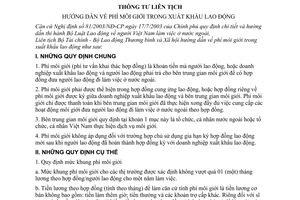 Thông tư liên tịch 59/2006/TTLT-BTC-BLĐTBXH hướng dẫn phí môi giới trong xuất khẩu lao động
