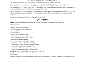 Quyết định 29/2006/QĐ-UBND đào tạo bồi dưỡng cán bộ công chức sinh viên đi học sau đại học Trà Vinh